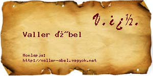 Valler Ábel névjegykártya