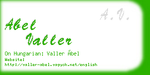 abel valler business card